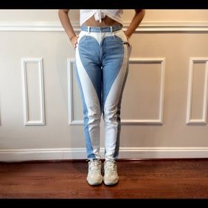 Vintage High-Waisted Heart Jeans